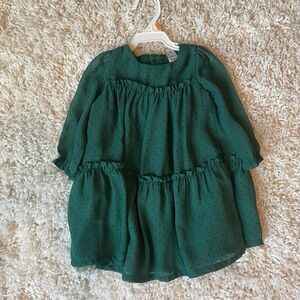 Carter’s green baby dress 12 months